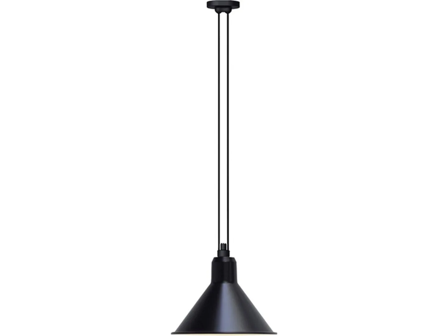322 L Pendel Konisk Sort/Kobber - Lampe Gras - Stue - Metal