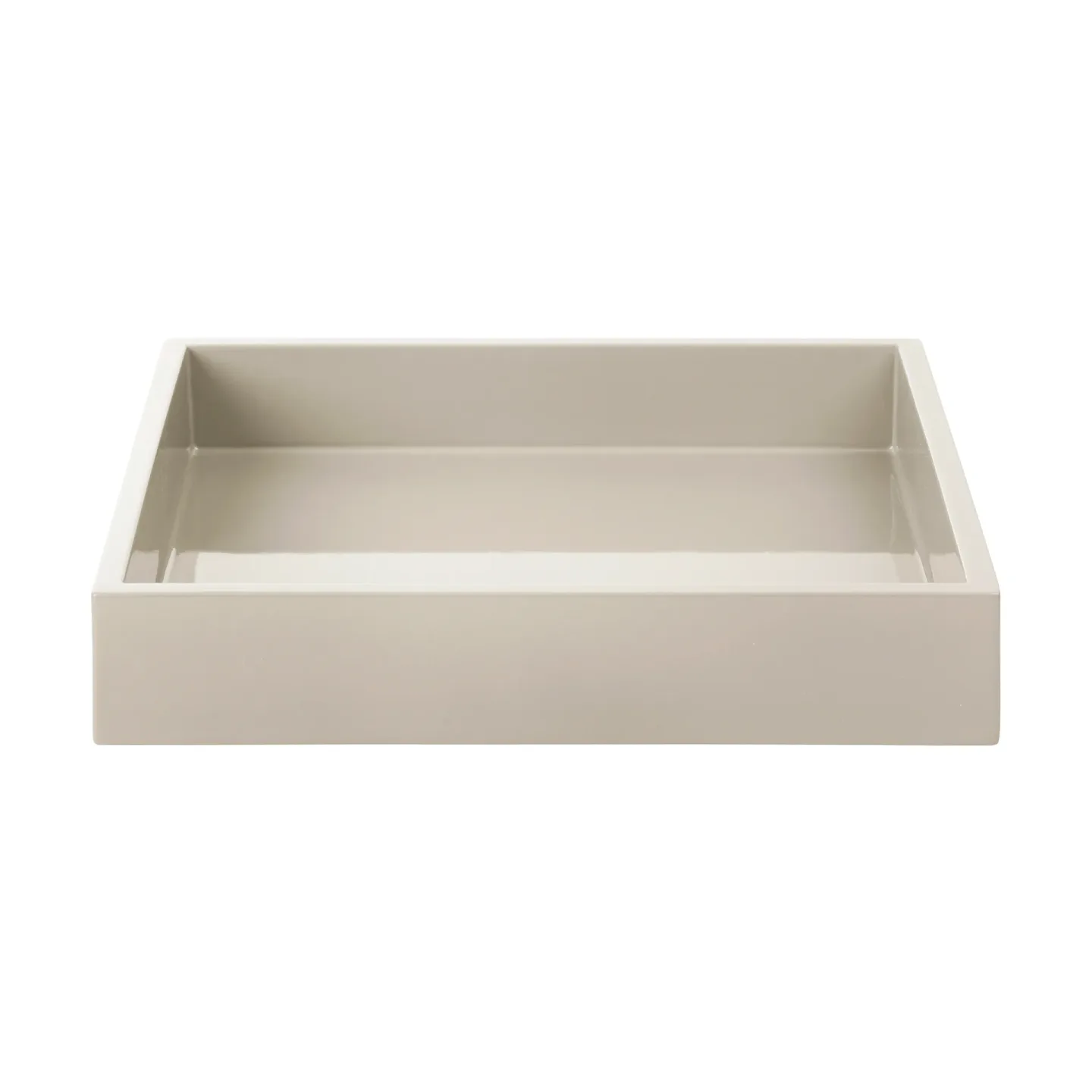 Mojoo Lux lackiertes Dekotablett 19x19x3,5 cm Latte