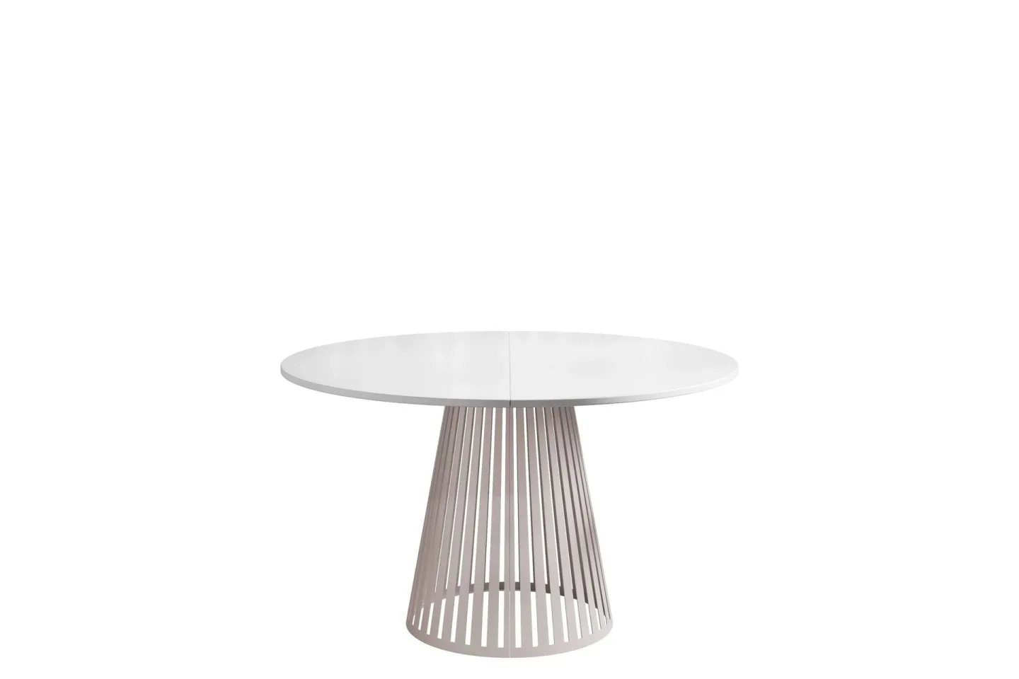 Beylen Matbord 120 cm Rund - Vit/Beige