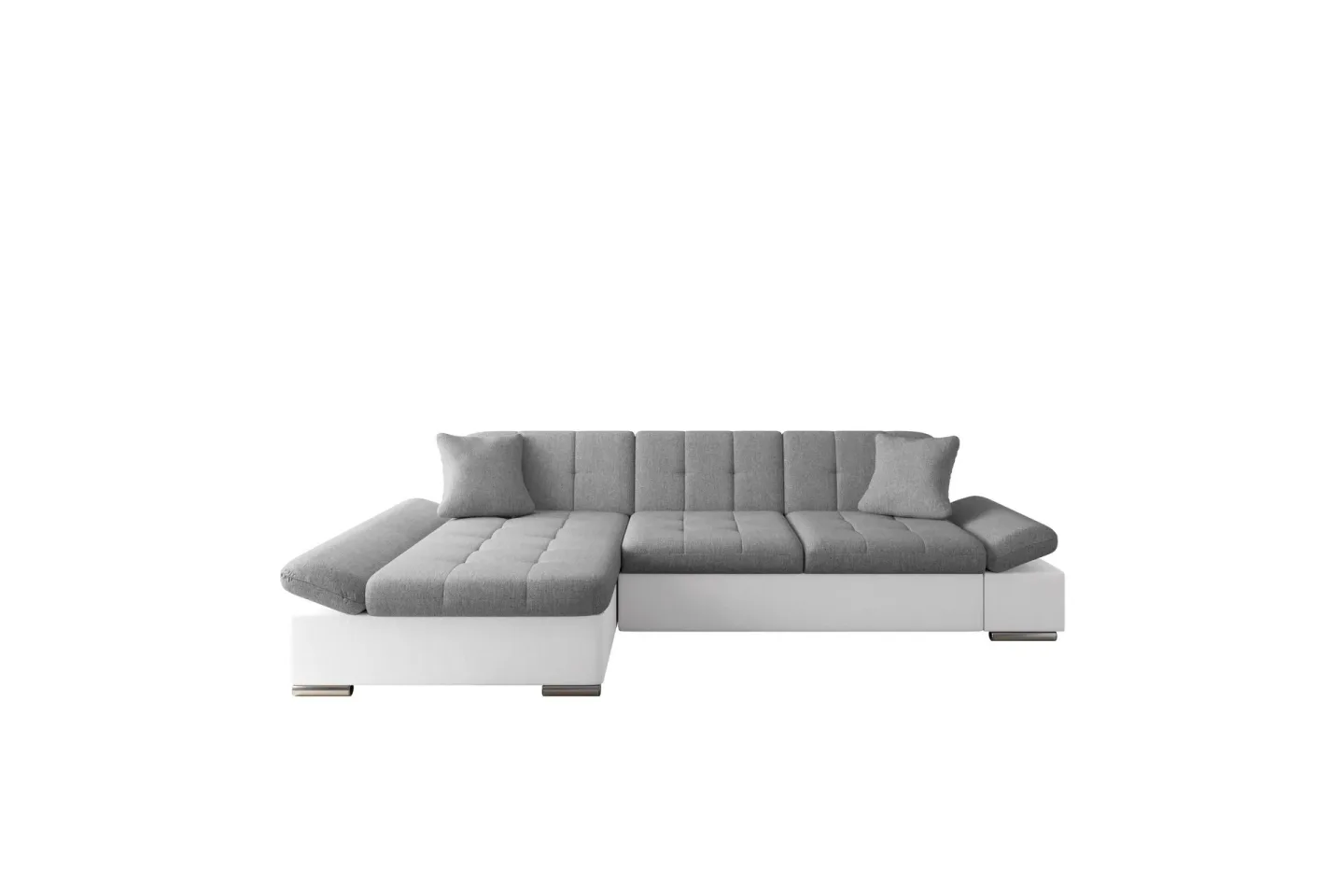 Vananda Soffa med Divan 3-sits i Konstläder - Vit/Grå