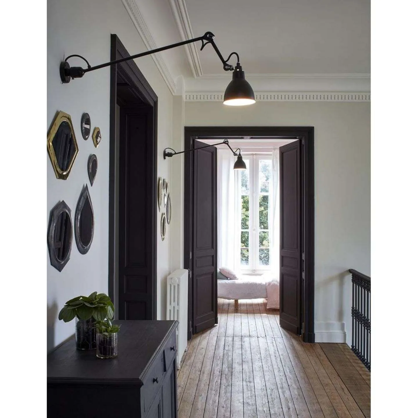 304L60 Vägglampa Svart/Raw Koppar - Lampe Gras - Vardagsrum - Metall
