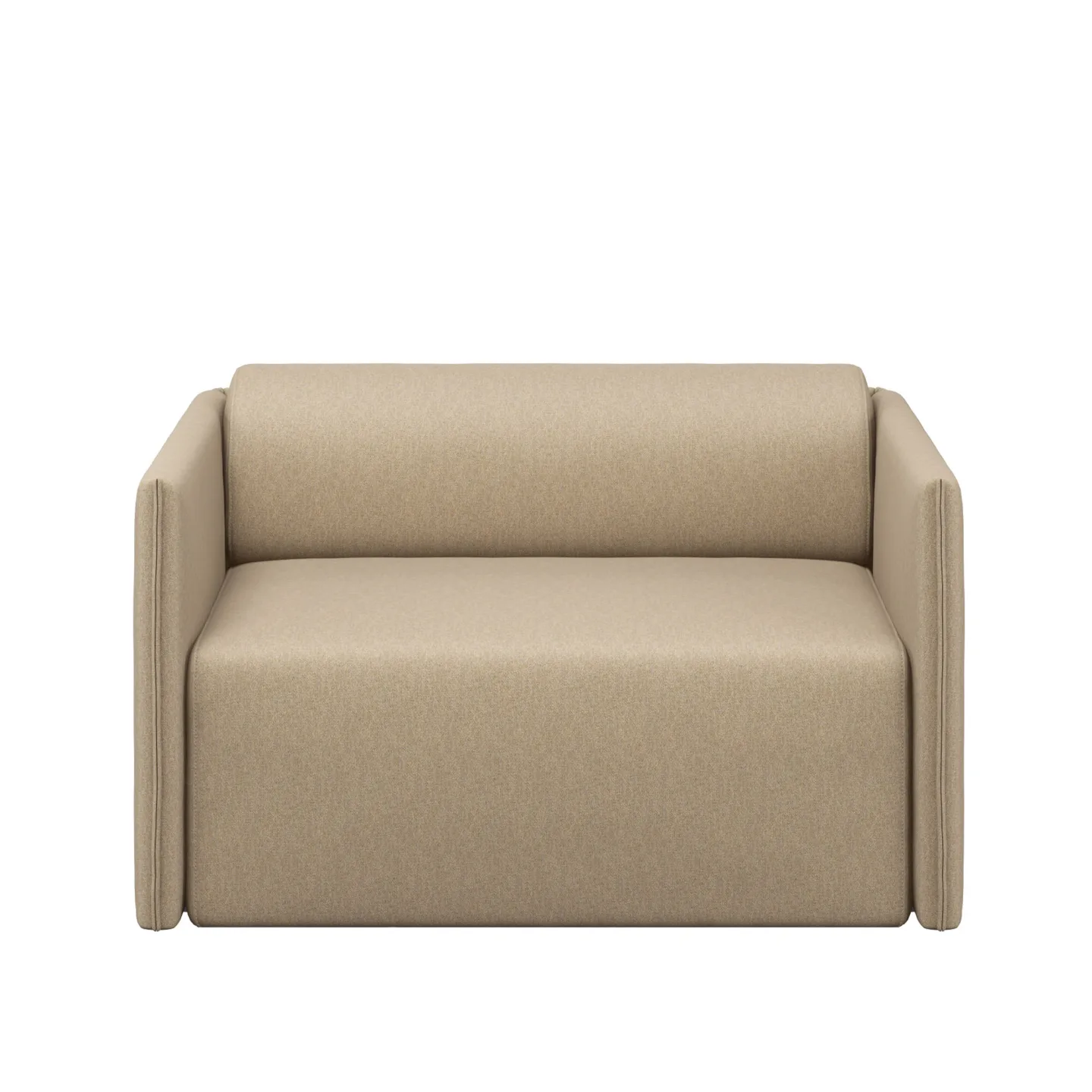 HEM - Palo Block Single-seater Low Back Beige - Fåtöljer - Beige - Metall/Plast/Ull