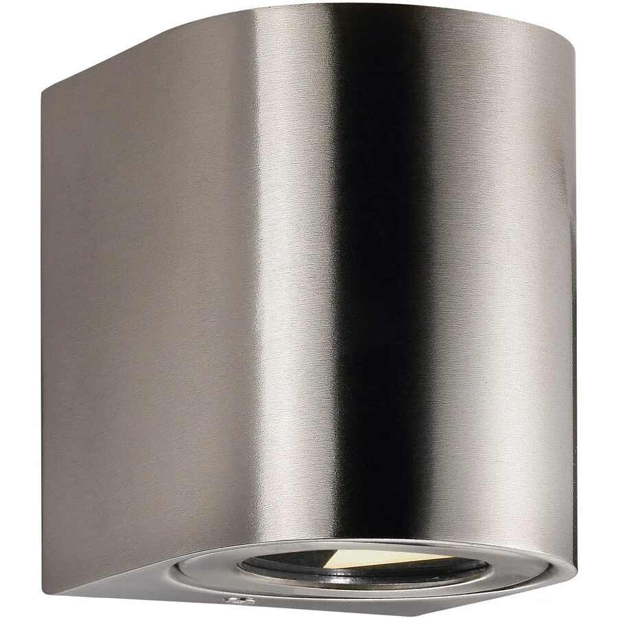 NORDLUX Wandlampe aussen Canto Edelstahl Edelstahl 8.7 cm 10.4 cm - LED - Lichtfarbe: Extra warmweiss - LED Energiesparlampen