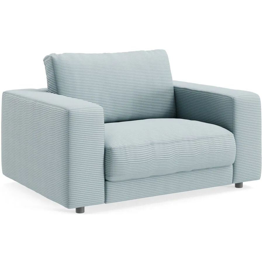 Sessel Ava light blue Bezug: 88% Polyester, 12% Polyacryl B 140 T 107 H 86 cm - Möbel Konfigurator: Traummöbel individuell zusammenstellen