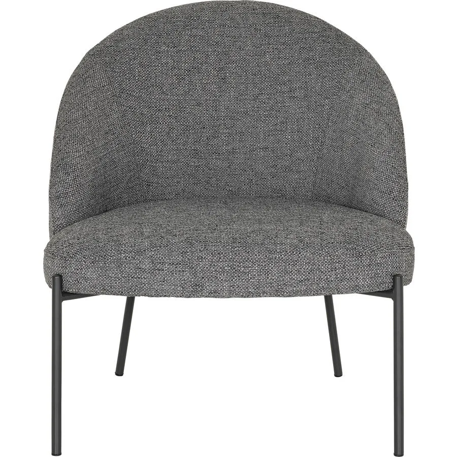 Sessel Casey Grau, Schwarz Polyester Stoff, Metall B 74 T 74 H 86 cm