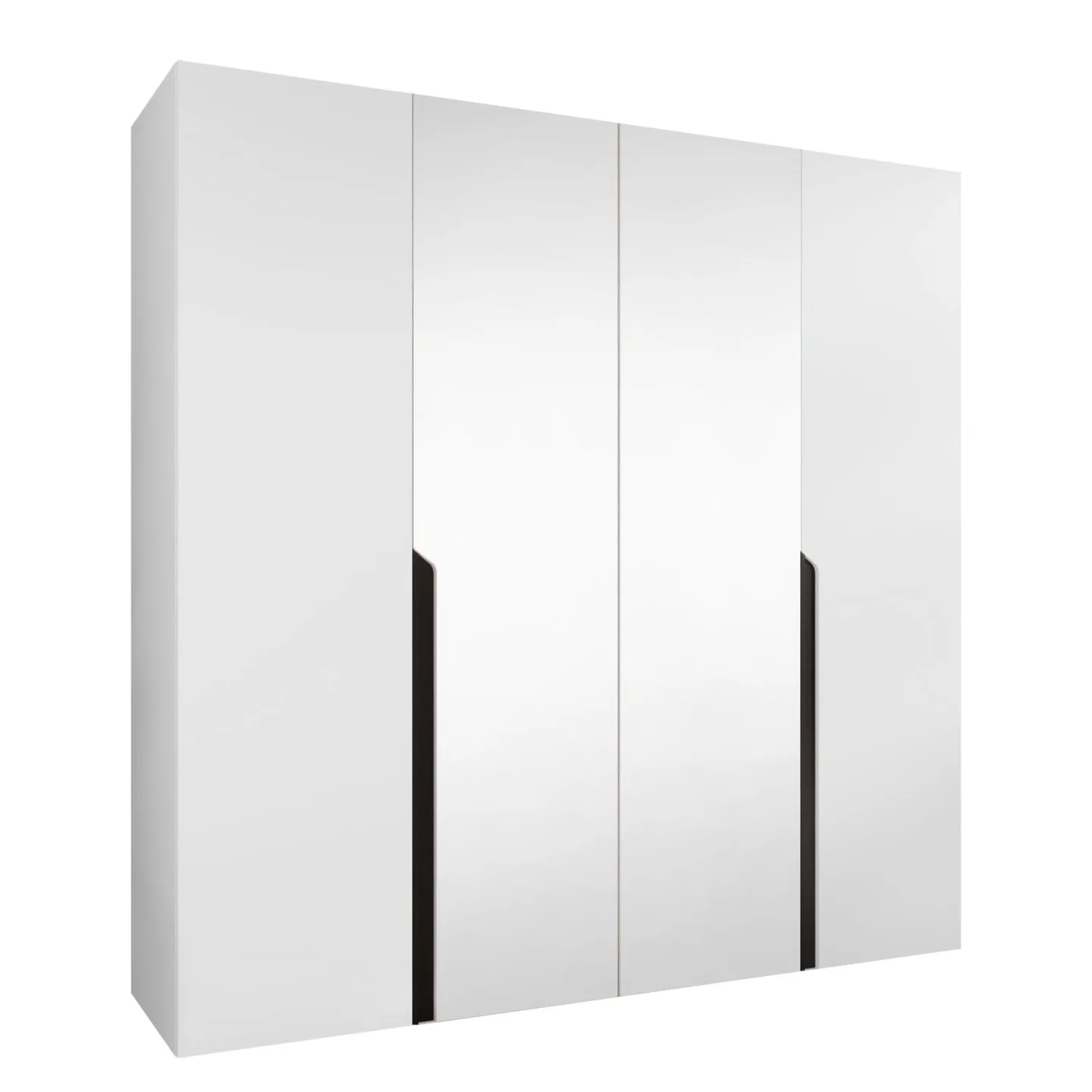 Milias Garderob med spegel 200x202 cm - vit