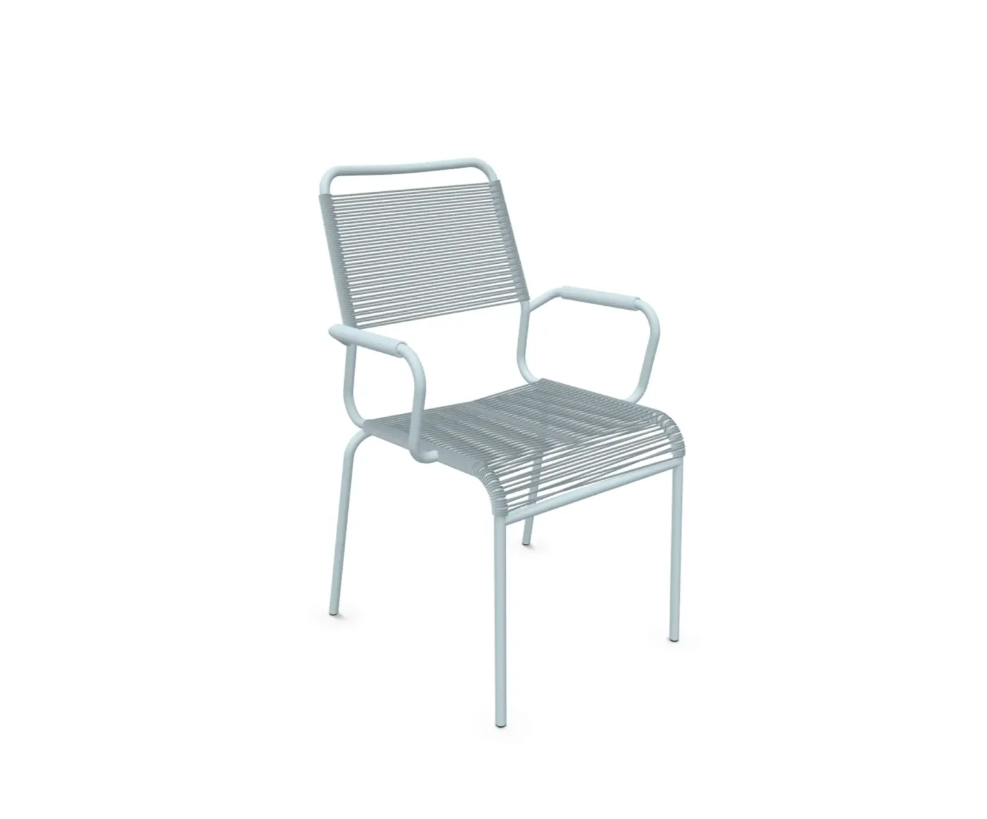Schaffner Spaghetti-Stuhl Rigi Comfort mit Armlehnen Blau | Schubiger Möbel