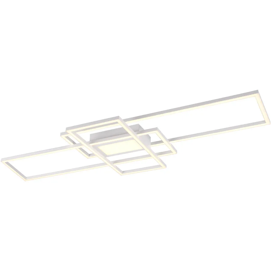 Deckenlampe Carphira Weiss Metall 105 cm 6.5 cm - Farbe: Weiss matt - LED - LED Energiesparlampen