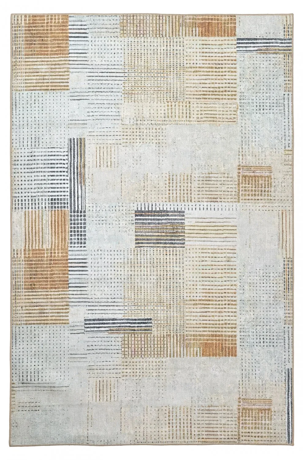 Flatvevd teppe - Calla (gul) (Størrelse: 190 x 280 cm)