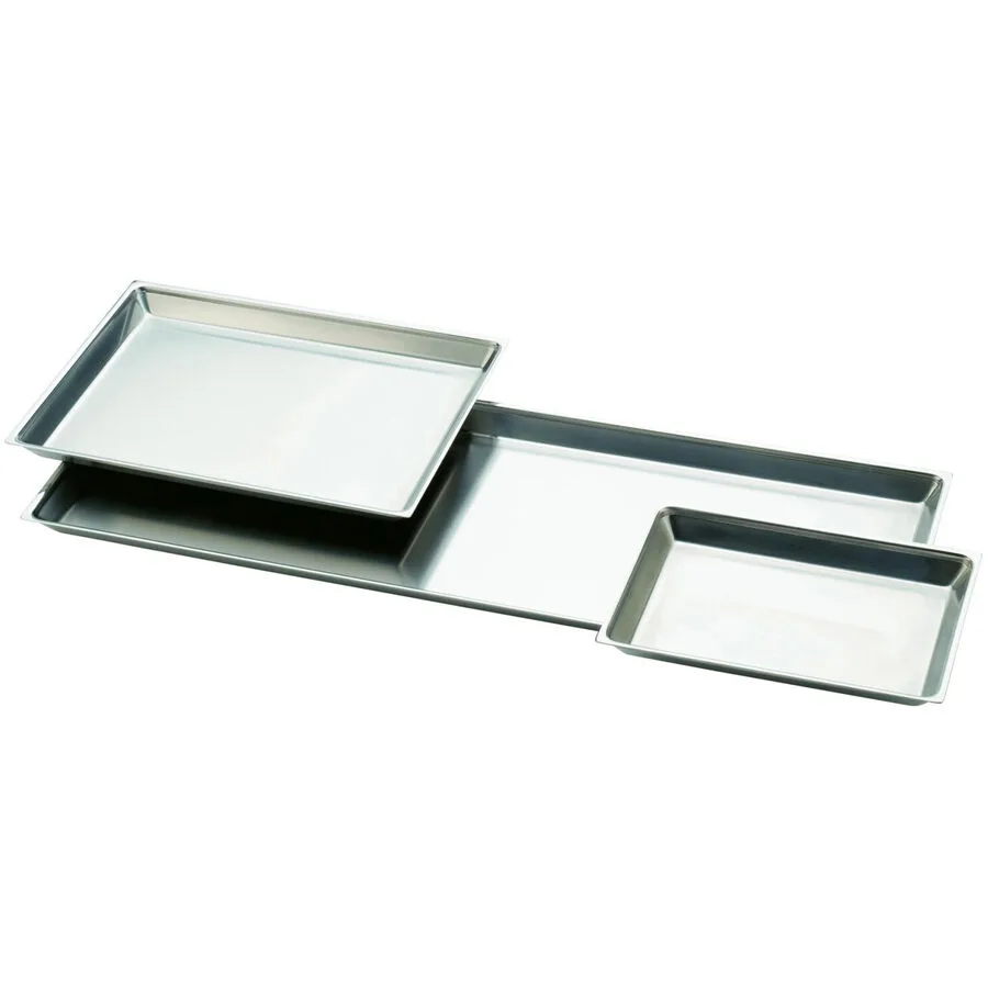 Servierplatte Piazza Silber Edelstahl 29 cm 21 cm
