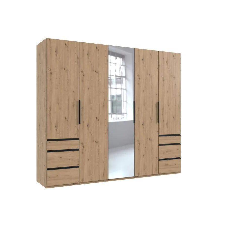 Kleiderschrank Sanko Eiche Nachbildung Holzwerkstoff B 250 cm