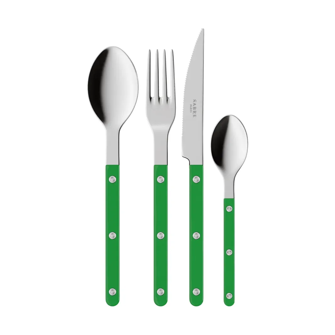 SABRE Paris Bistrot solides Besteckset 4-teilig Garden green