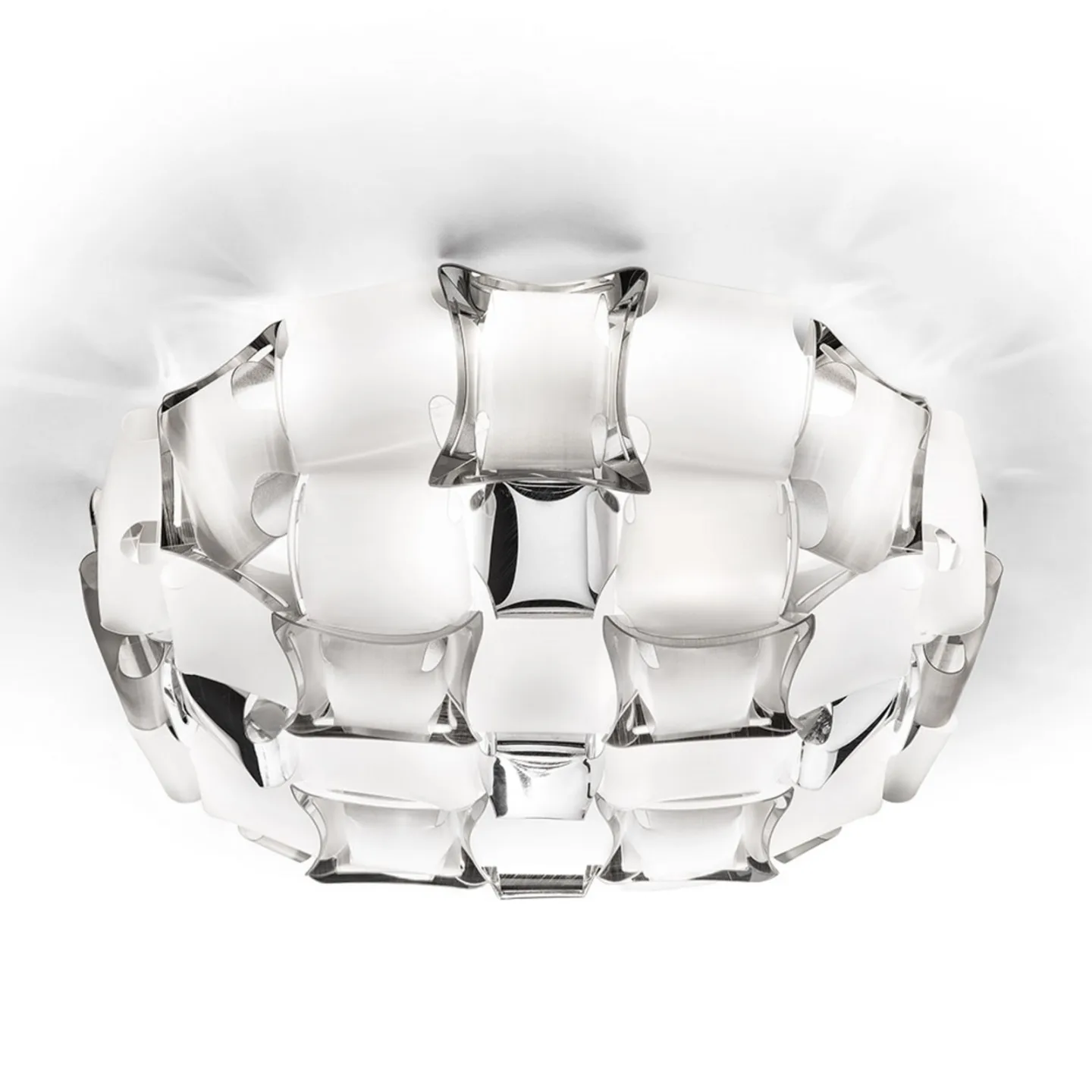Mida Deckenleuchte/Wandleuchte Medium White/Platinum - Slamp - Wohnzimmer - Kunststoff