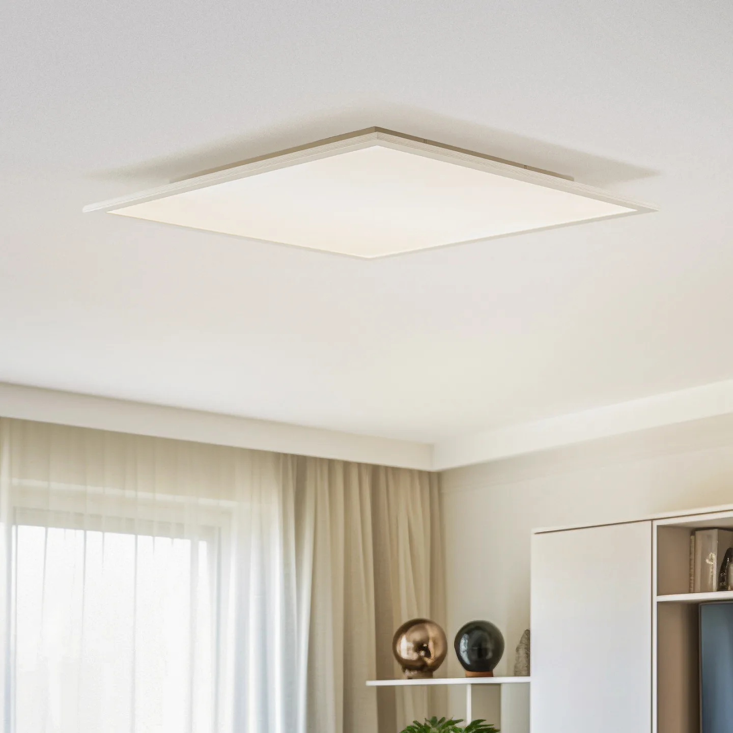 Livel LED Taklampe 4.000K 62x62 White/Silver - Lindby - Kjøkken - Moderne - Plast - Kantet