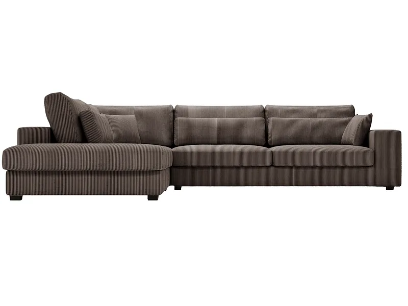 Ecksofa CARMEX Stoff braun