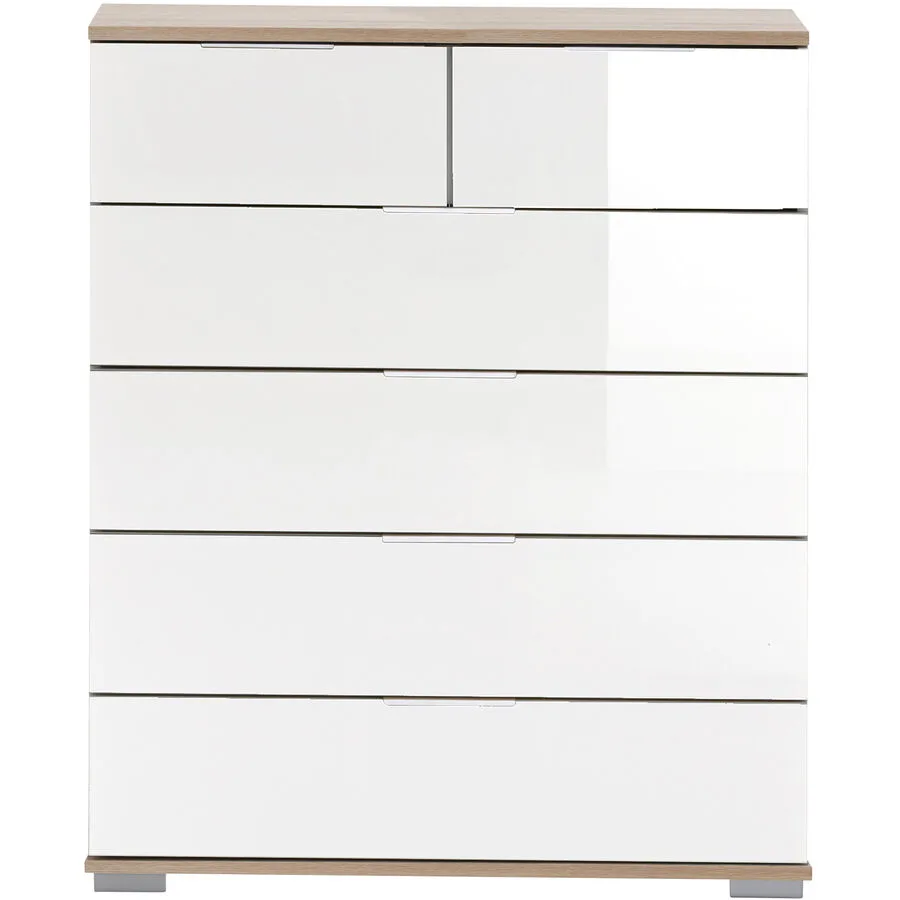 Kommode Peyton C weiss Holzwerkstoff B 82 H 102 cm