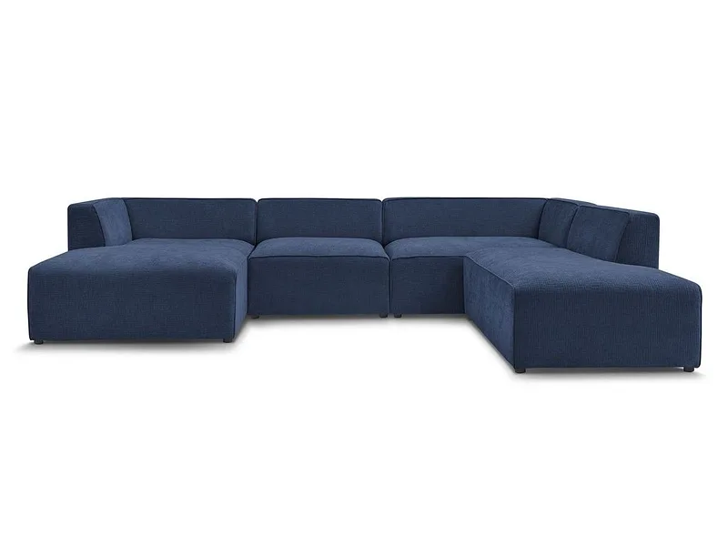Wohnlandschaft BOBOCHIC MEGEVE Stoff mit Textur dunkelblau