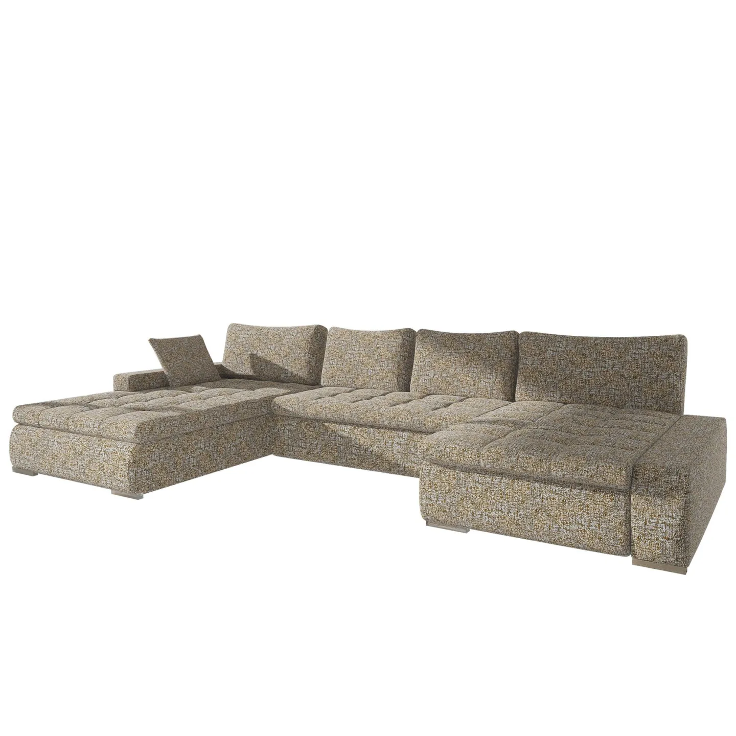 Cillo 5-sits U-formad bäddsoffa med dubbeldivan - beige