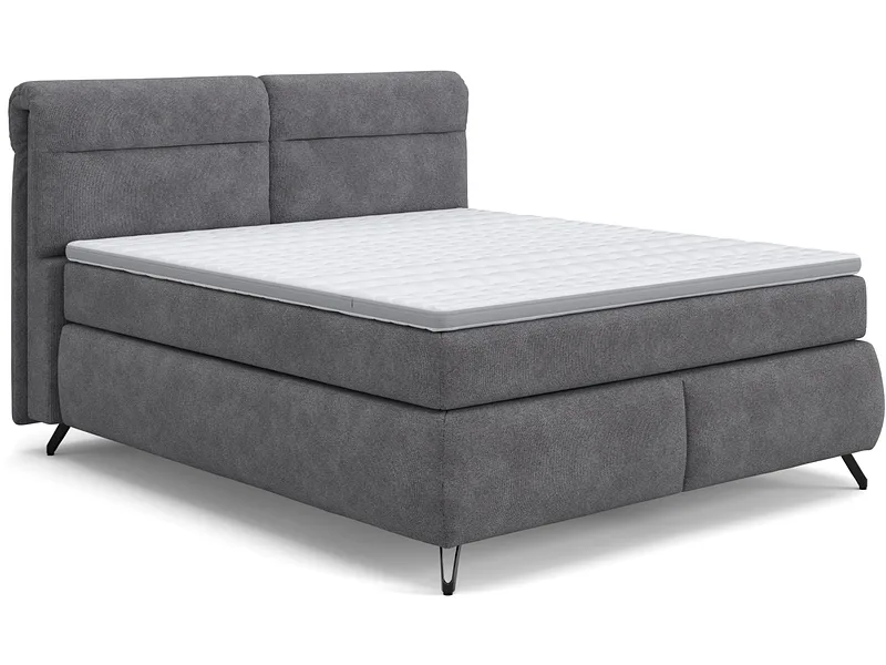 Boxspringbett SWISS HOME STYLE AMBER dunkelgrau 160x200cm flexibel