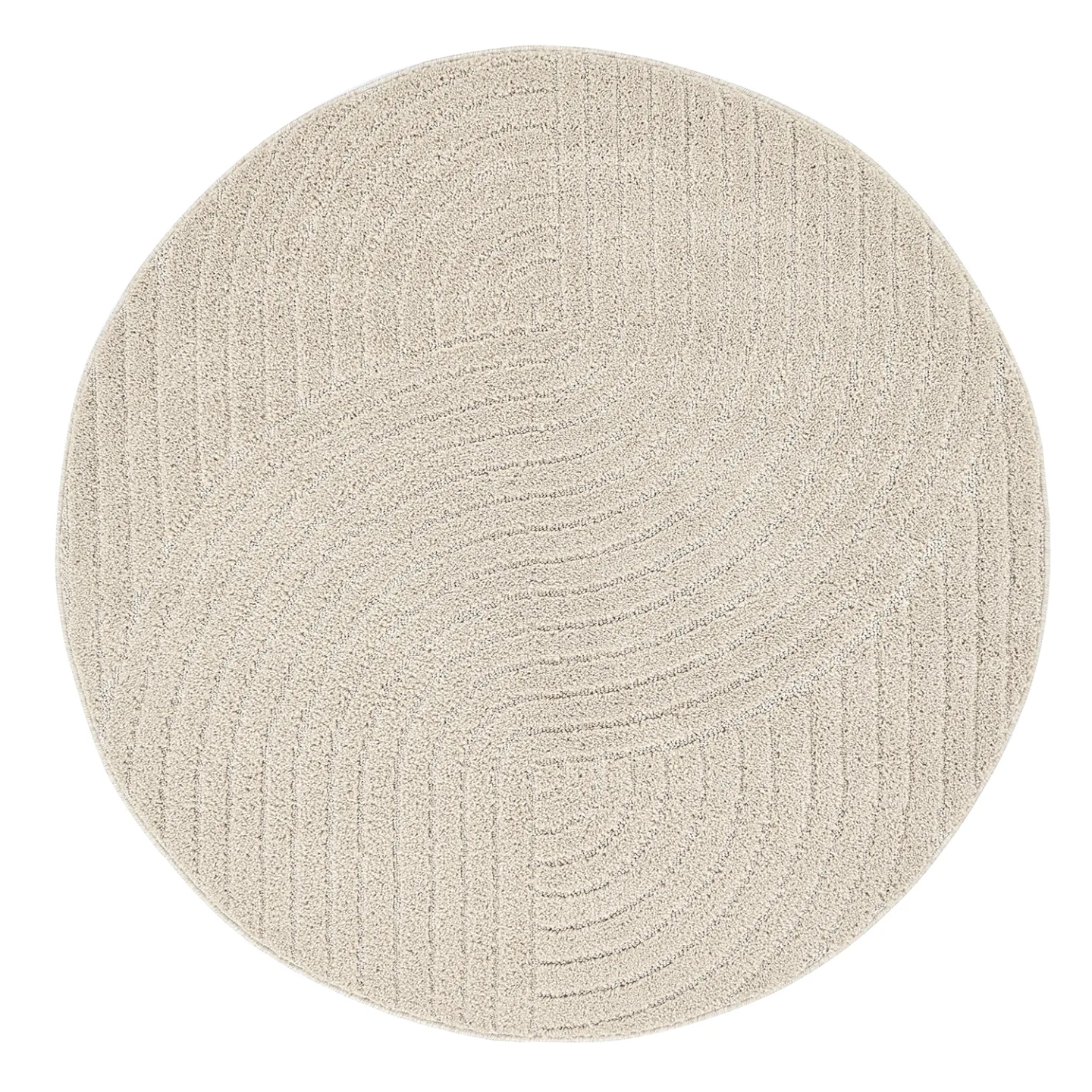 Runde tepper - Wendy (beige) (Størrelse: Ø 120 cm)