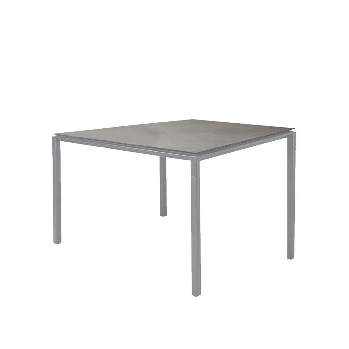 Cane-Line - Pure dining table 100 x 100 cm – Light Grey, Concrete Grey - Matbord utomhus - Grå - Naturmaterial/Metall