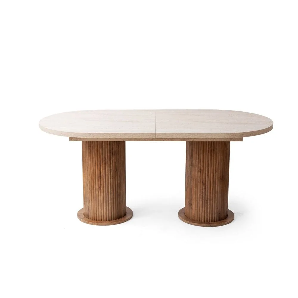 Samtens Matbord Oval 180 cm - Brun/Taupe