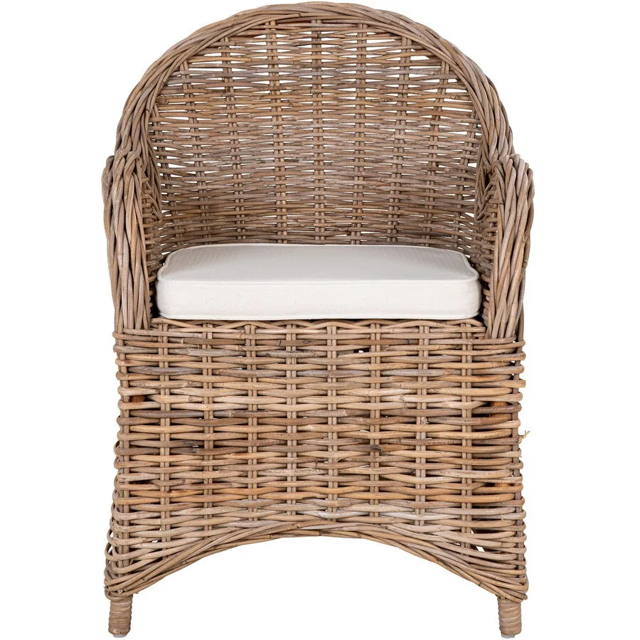 Gartenstuhl Gavira braun/grau Rattan