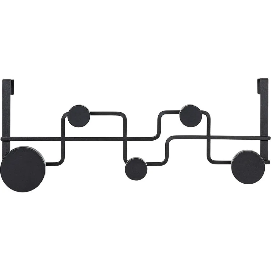Türhaken Hook Schwarz Metall 19 cm