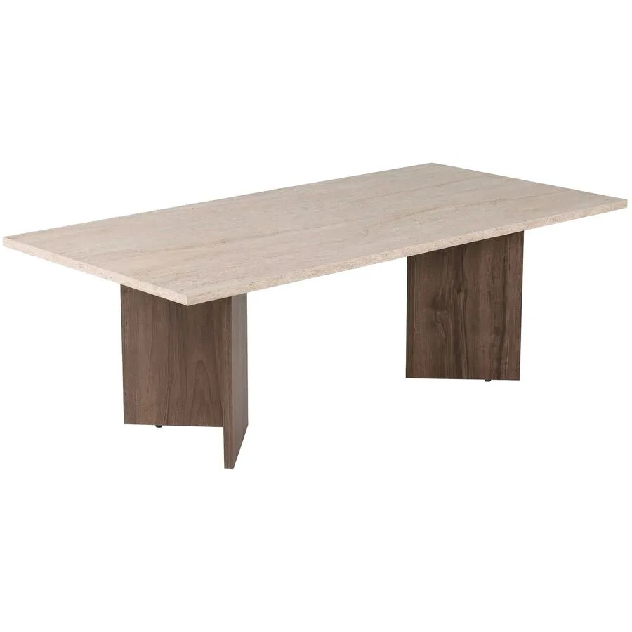 Salontisch Georis Travertin, Venezia-Nussbaum 100% Melaminbeschichtete Kiefer B 119 T 60 cm