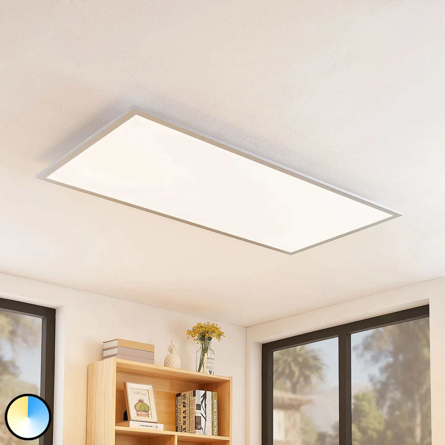 Zento LED Deckenleuchte CCT w/Remote White/Silver - Lindby - Küche - Modern - Kunststoff - Eckig
