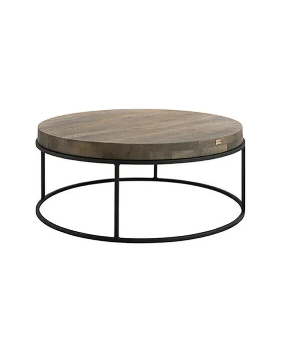 Carlisle sofabord silver back Ø90cm