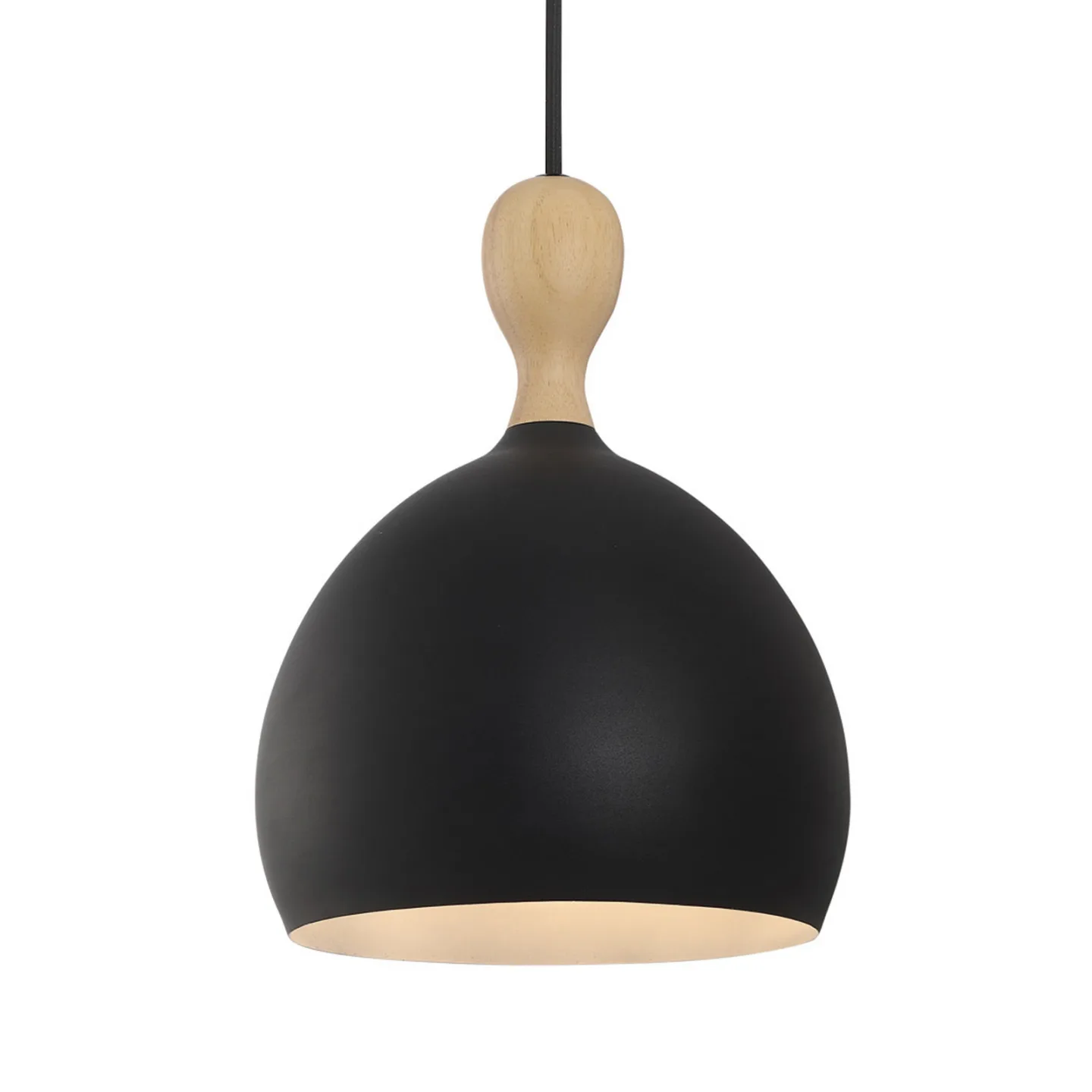 Dueodde hengelampe, svart, Ø 18 cm, metall, E27 – Halo Design - Stue - Skandinavisk - Med en lyskilde