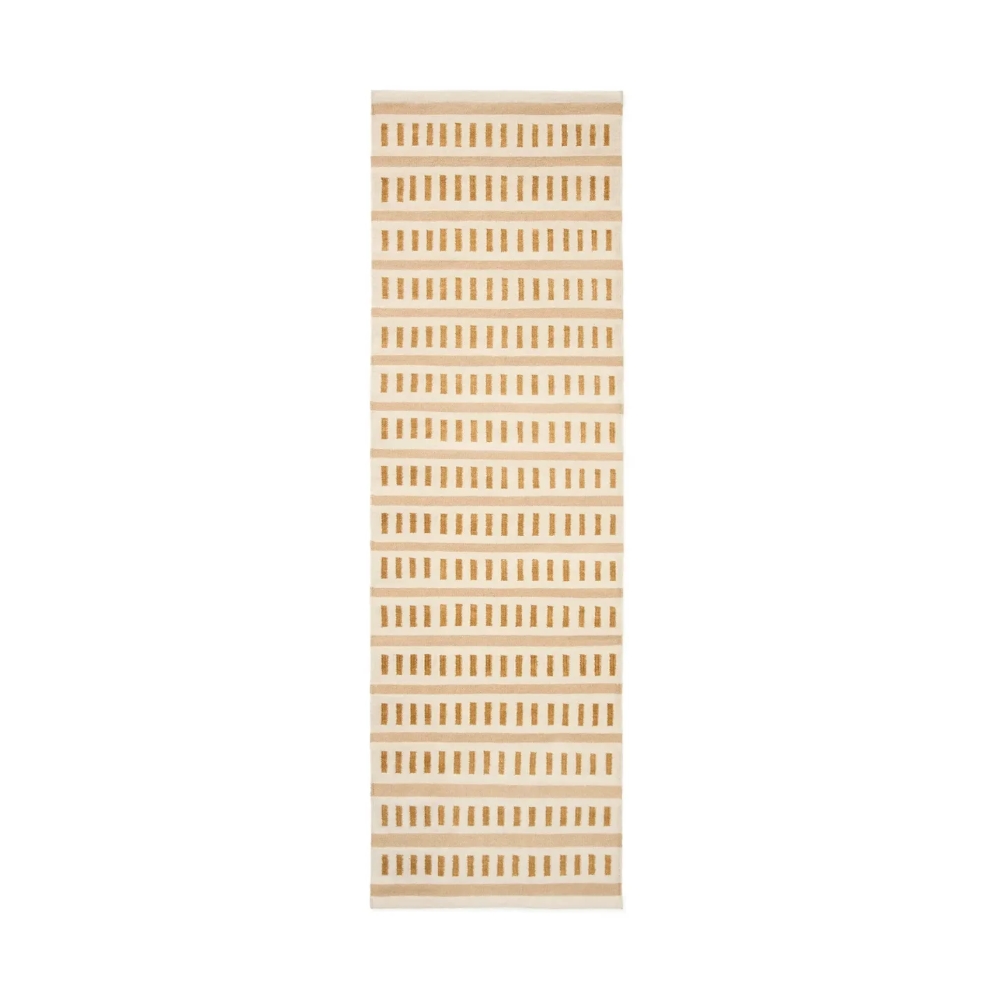Chhatwal & Jonsson Ladakh Wollteppich Off white-beige-masala yellow, 80x250 cm