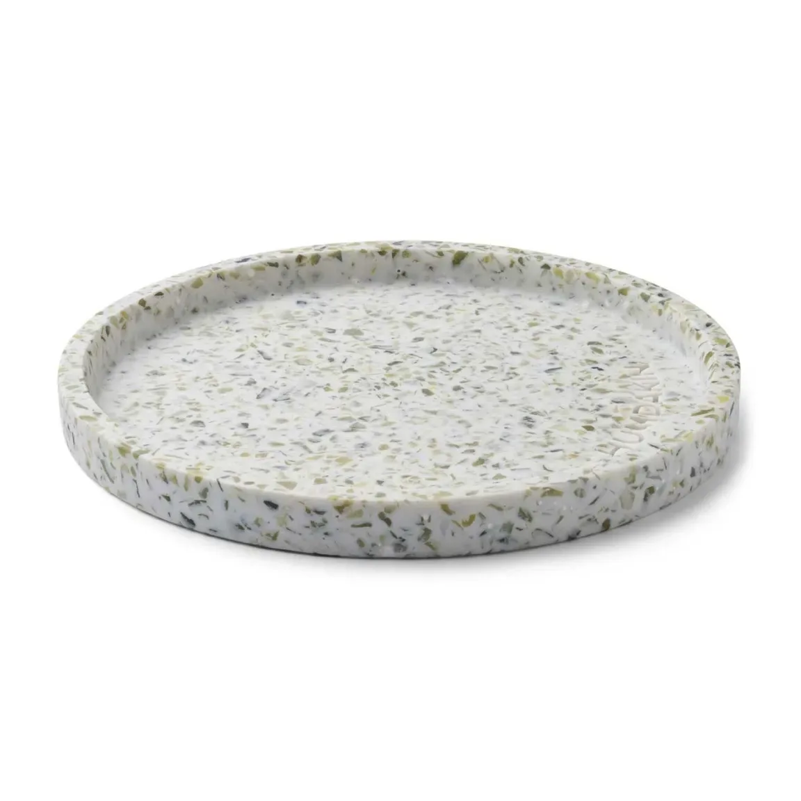 Humdakin Humdakin Terrazzo rundes Tablett Ø20cm Green-white