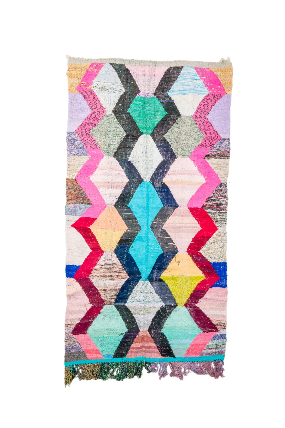 Marokkansk Boucherouite-teppe 140 x 260 cm (Størrelse: 140 x 260 cm)