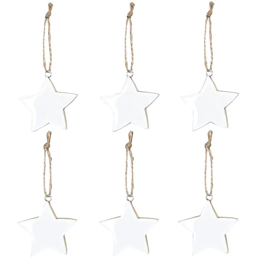 Weihnachtsbaumhänger COCON Weiss Holz
