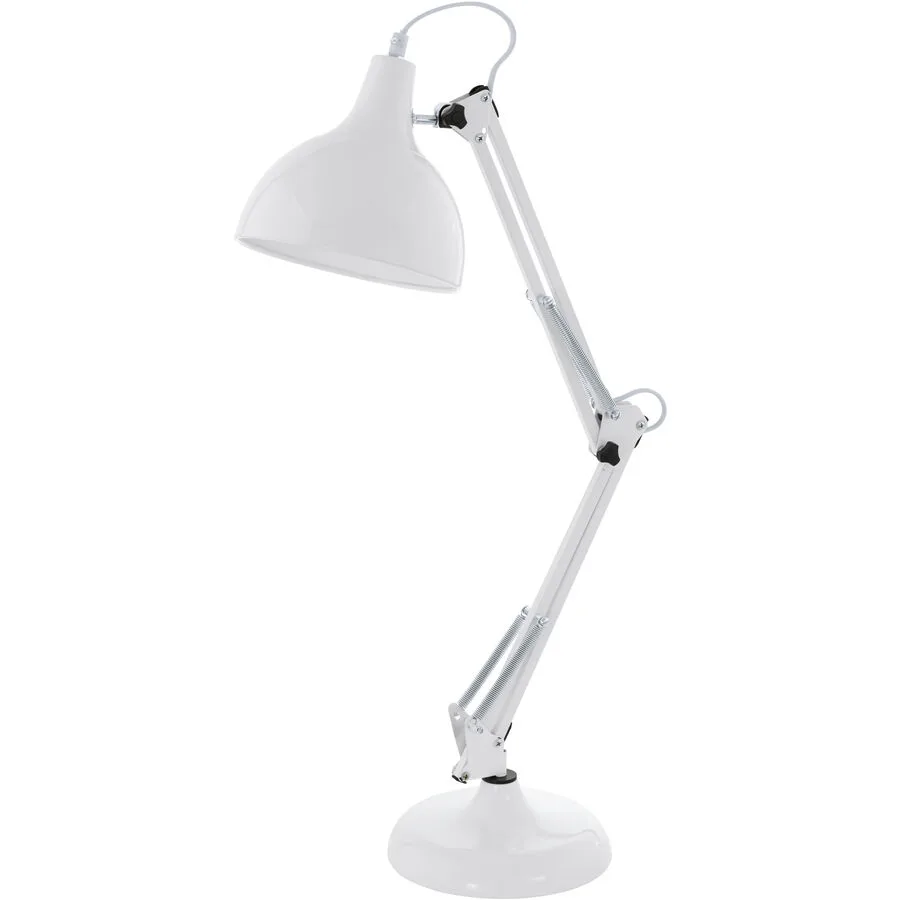 Eglo Tischlampe Borgillio Weiss Stahl 19 cm 71 cm
