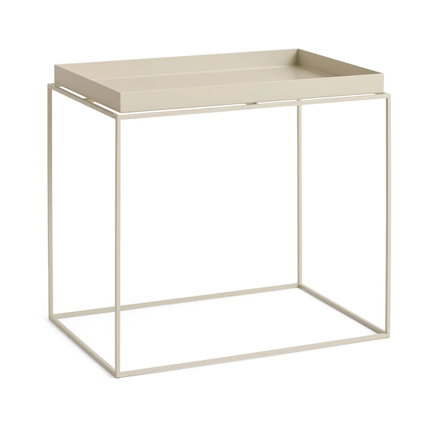 HAY Tray Table mittelhoher Beistelltisch Warm Beige, 40x60x54 cm
