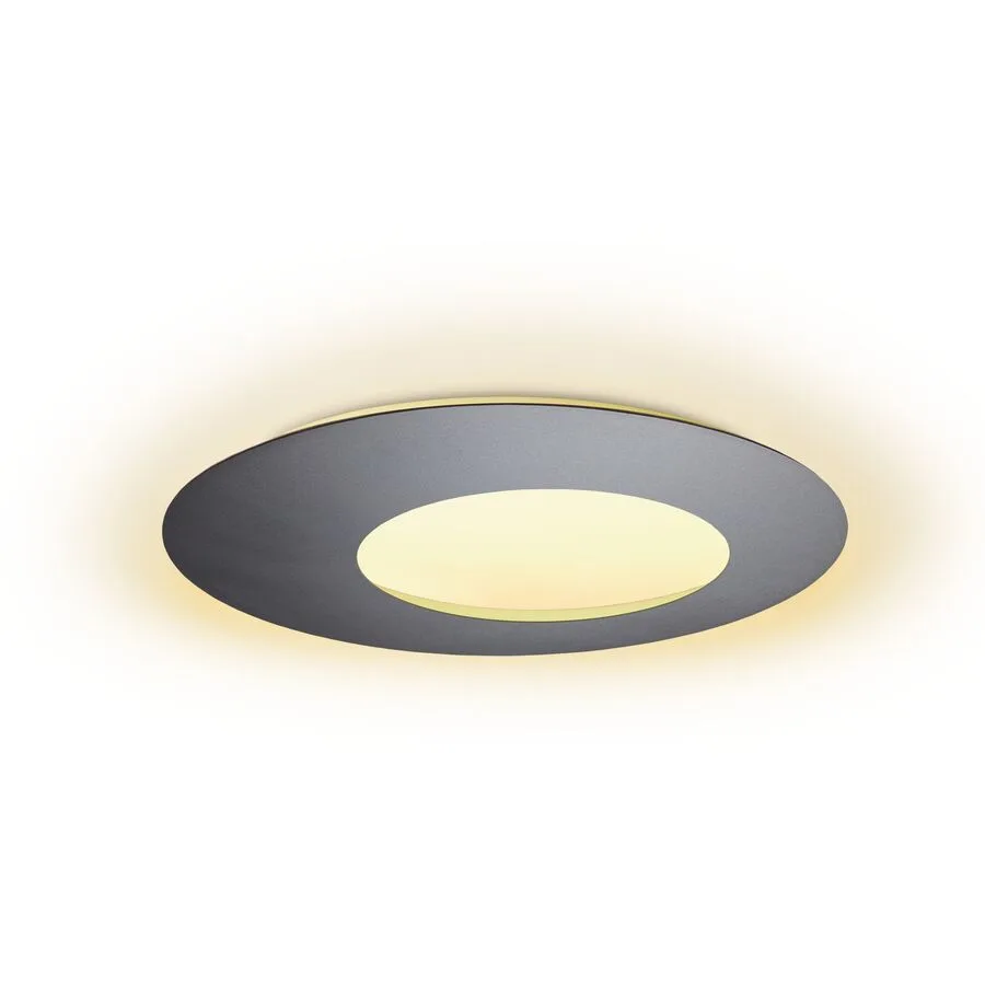 Escale Deckenlampe Blade Grau Aluminium 79 cm 4 cm - Farbe: anthrazit - LED - Lichtfarbe: Extra warmweiss - LED Energiesparlampen