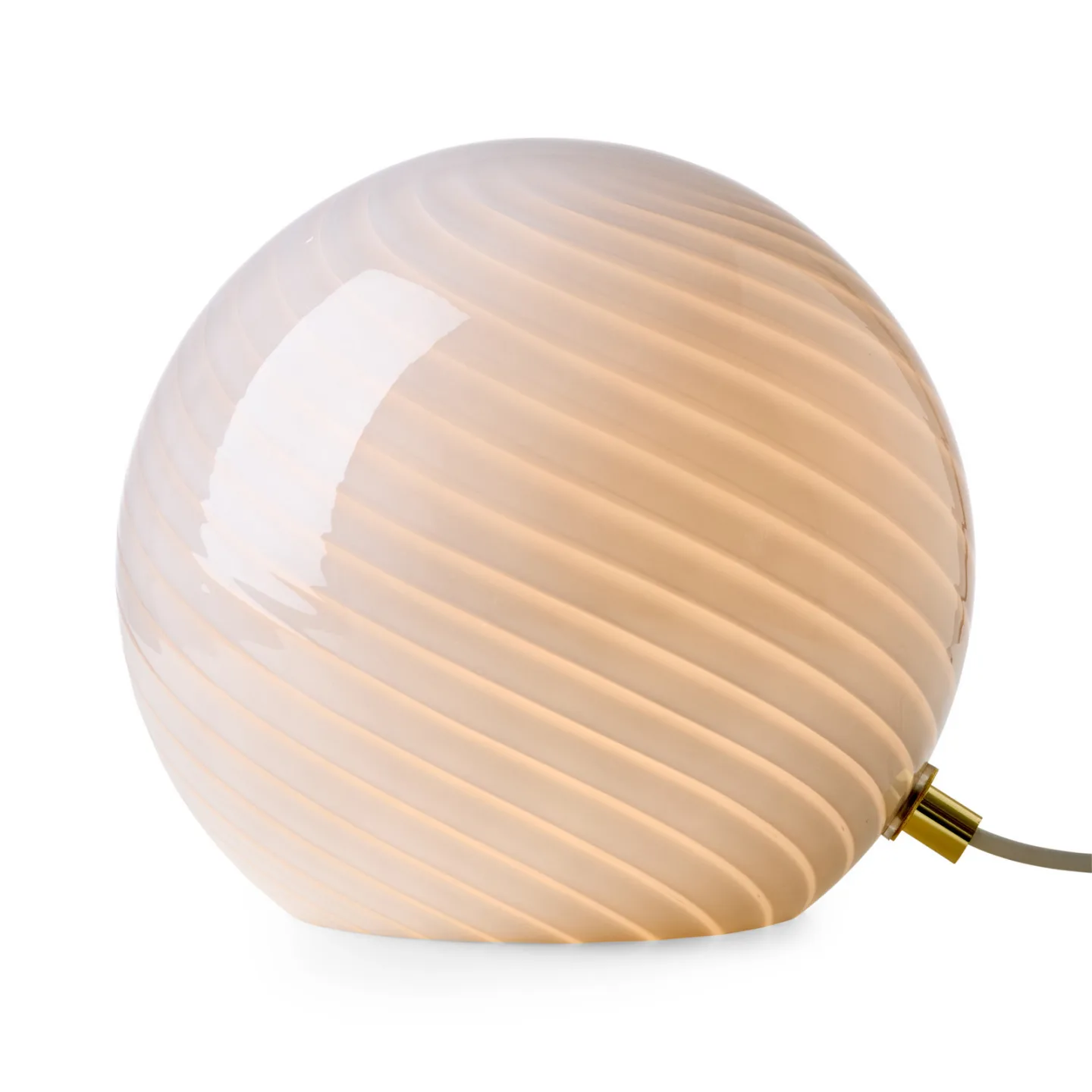 CANDY bordlampe, grå, Ø 20 cm, glas, E14 – Halo Design - Stue - Med én lyskilde