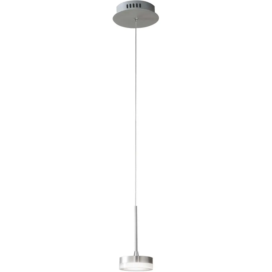 Pendellampe Dilan Silber Metall 200 cm - Farbe: Aluminium gebürstet - LED - Lichtfarbe: Warmweiss - LED Energiesparlampen