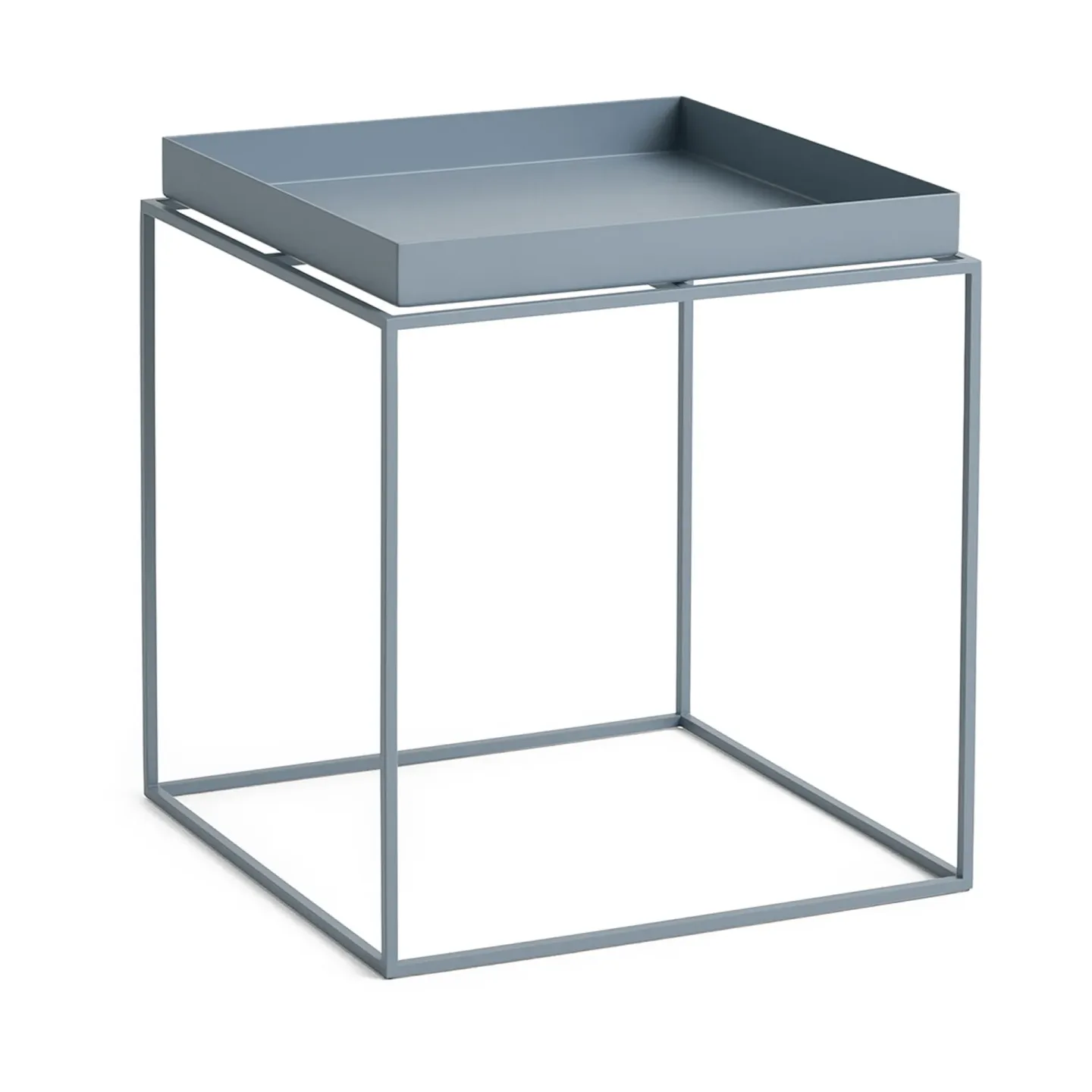HAY Tray Table mittelhoher Beistelltisch Taubenblau, 40x40x44 cm