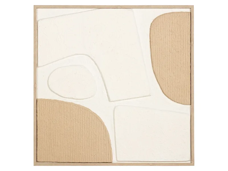 Strukturierte Leinwand BREONA weiss 70x70x2.2cm