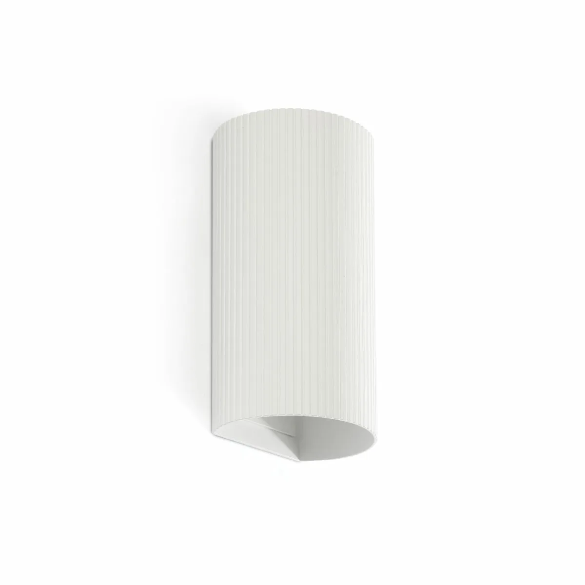 Faro Barcelona - Sole 15cm - Vägglampa - Vit räfflad