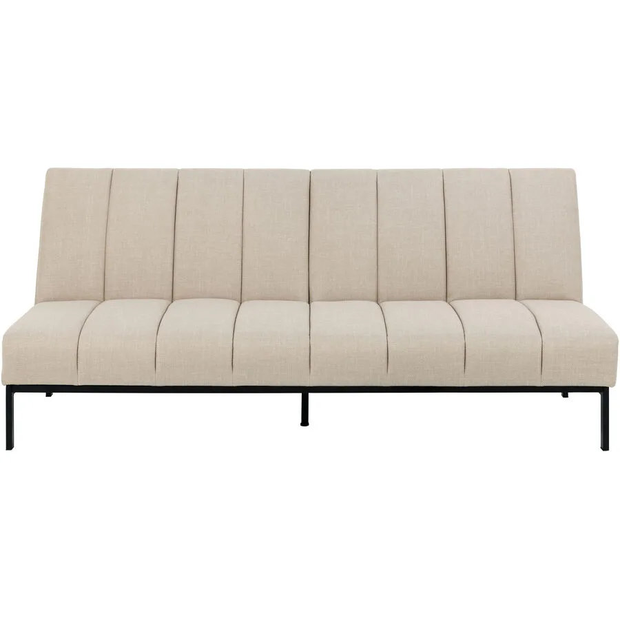 Bettsofa Abrams Beige Stoff, Stahl B 198 T 95 cm Verstellbare Lehne