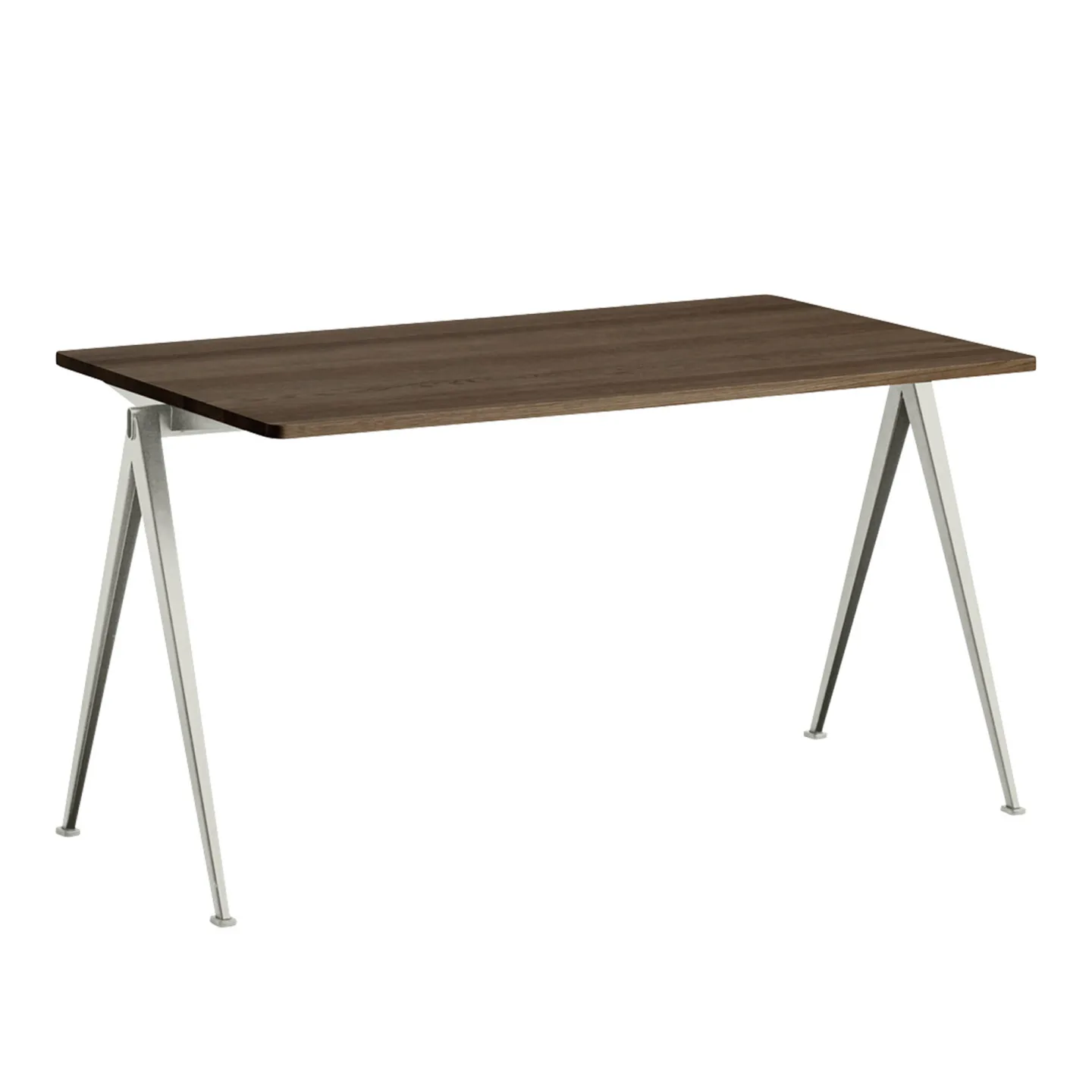 HAY - Pyramid Table 01 - Beige Base - Smoked Oak - 140x75 cm - Skrivbord - Friso Kramer,Wim Rietveld - Träfärgad - Metall/Trä