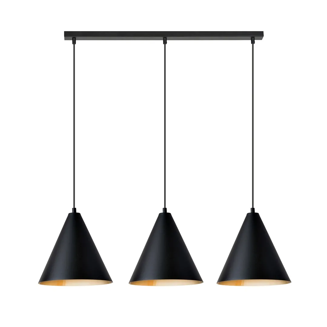Emibig Lighting - Rebel 93cm - Taklampa - Svart/guld