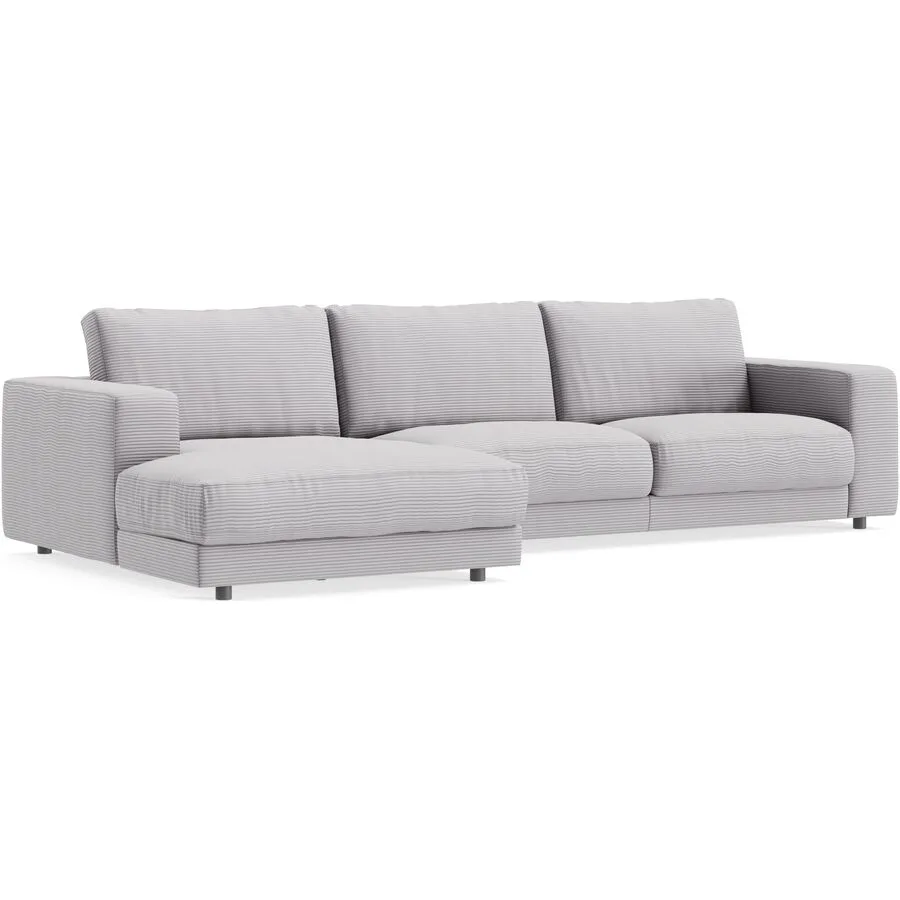 Ecksofa Ava Links Bezug: 88% Polyester, 12% Polyacryl grey B 320 T 170 cm - Möbel Konfigurator: Traummöbel individuell zusammenstellen