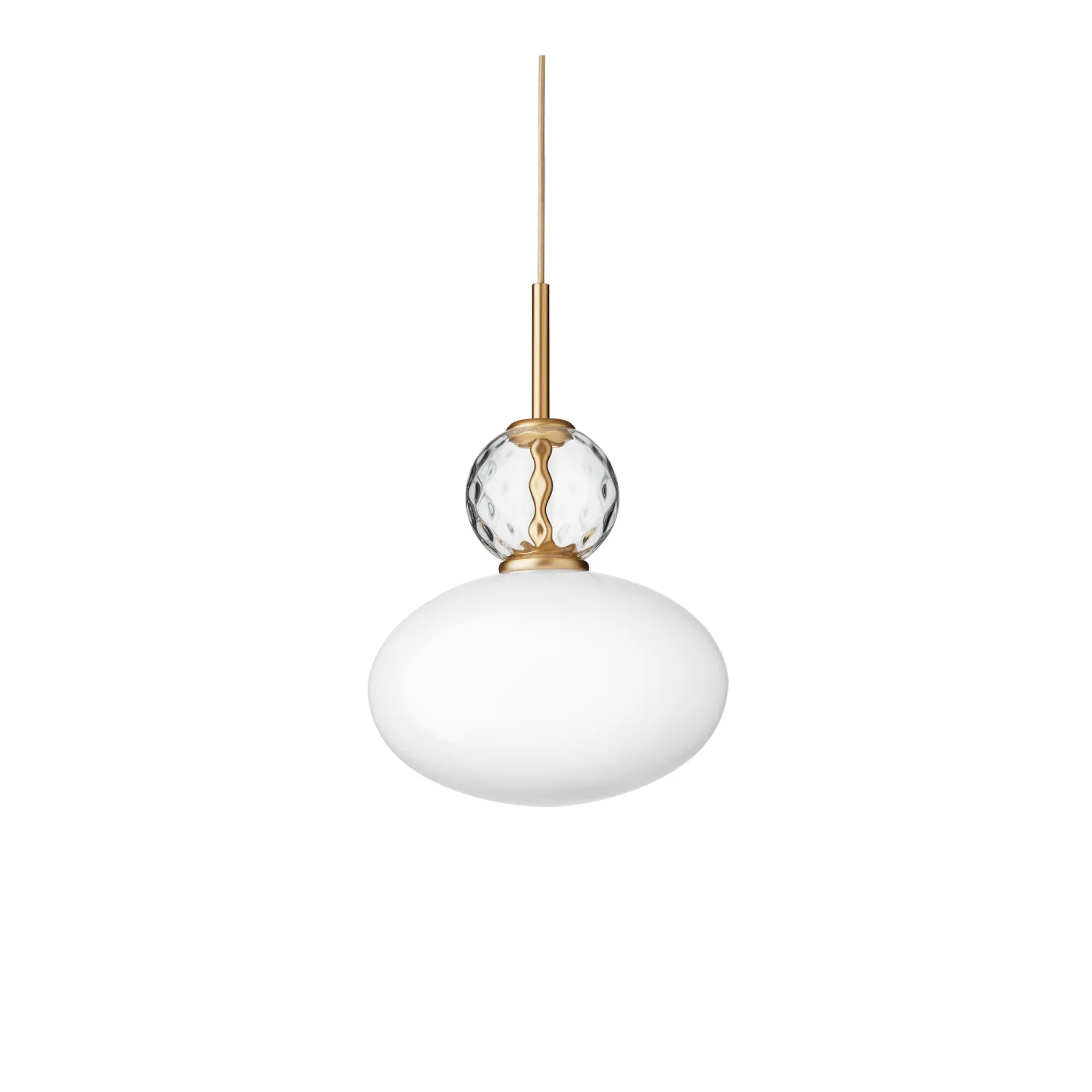 Nuura - Rizzatto 32 Satin Brass/Opal White - Pendellampor - Paolo Rizzatto - Flerfärgad