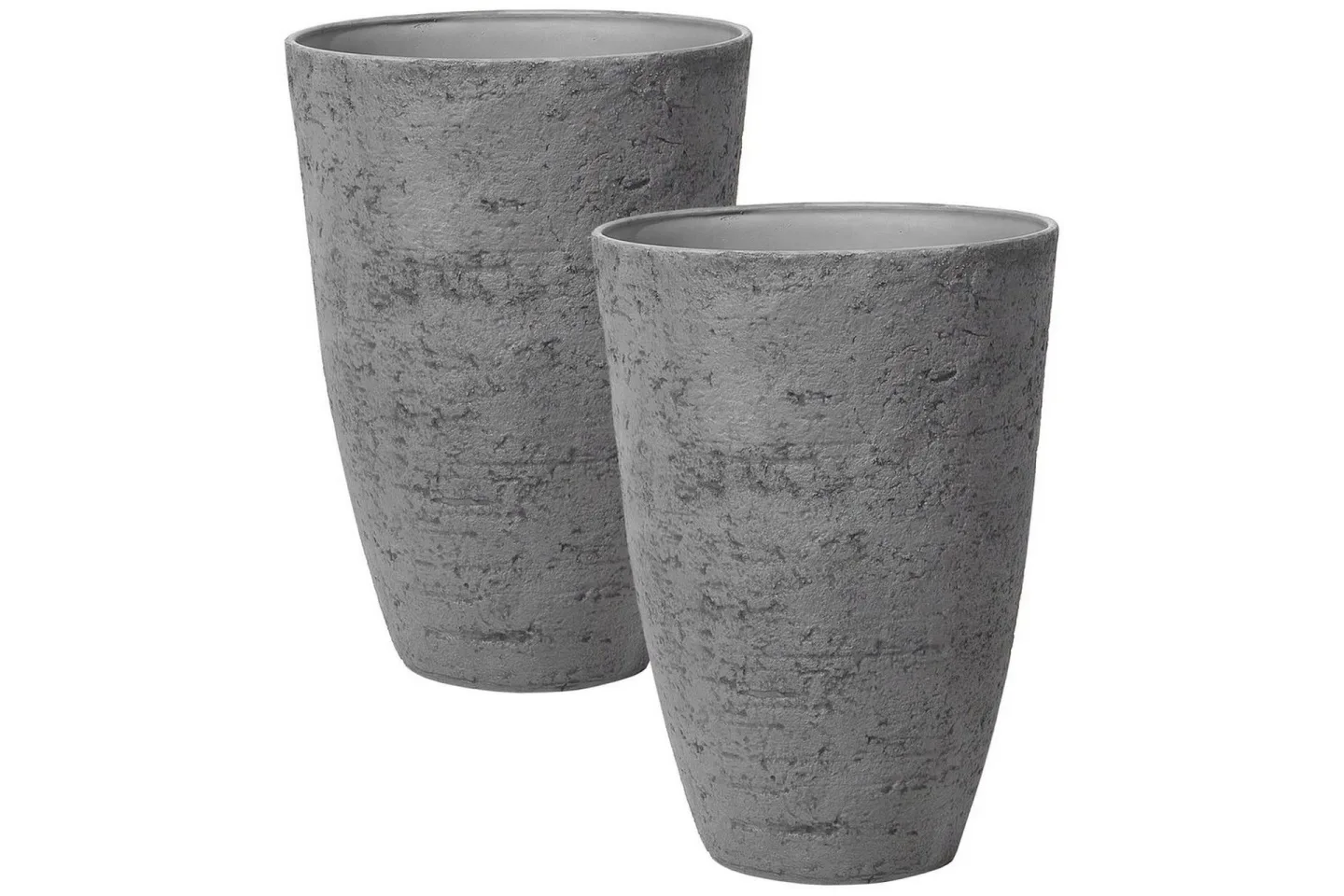 Trädgårdskruka Camia set om 2 Grå, 51x51x71 cm - Grå, 51x51x71 cm